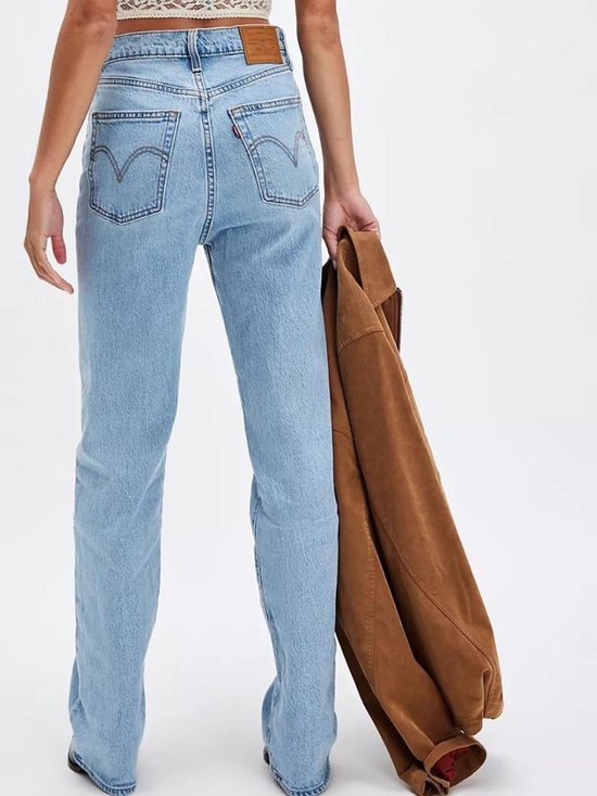 Levi's Pants - Levi 501 Ribcage Straight Leg Light Wash